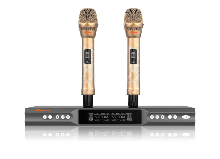 Picture of IDOLmain UHF-X2D Golden Dragons Engraved with Dependable Performance and Professional Graded Wireless Microphones NEW 2022